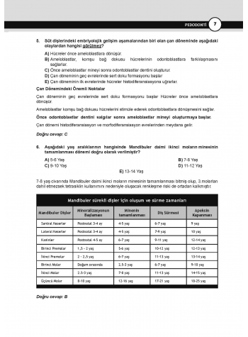 DUS Prodent Soruları ( 9.Baskı ) Pedodonti