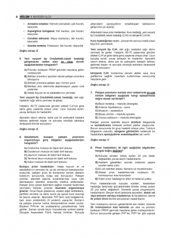 Prospektus Soruları Mikrobiyoloji Prospektus Soruları Mikrobiyoloji