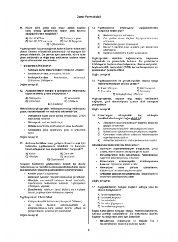 Prospektus Soruları Altun Farmakoloji ( 6.Baskı )