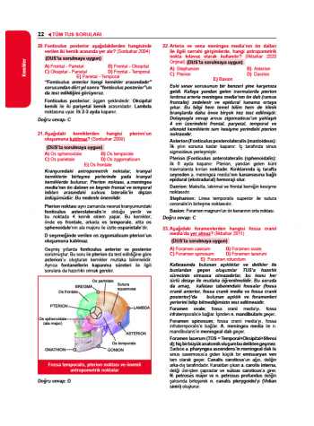 Tüm TUS Soruları ( 35.Baskı ) Anatomi Tüm TUS Soruları ( 35.Baskı ) Anatomi