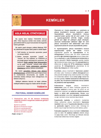 31. Baskı TTS Soruları - Anatomi