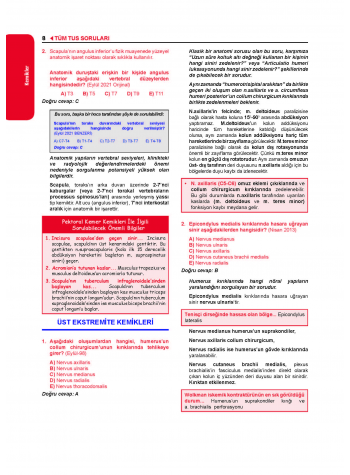 31. Baskı TTS Soruları - Anatomi