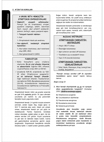 Tüm TUS Soruları ( 35.Baskı ) Entegre Enfeksiyon Hastalıkları Tüm TUS Soruları ( 35.Baskı ) Entegre Enfeksiyon Hastalıkları