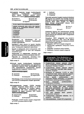 Tüm TUS Soruları ( 35.Baskı ) Farmakoloji Tüm TUS Soruları ( 35.Baskı ) Farmakoloji