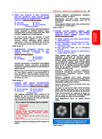Tüm TUS Soruları ( 35.Baskı ) Fizyoloji Tüm TUS Soruları ( 35.Baskı ) Fizyoloji