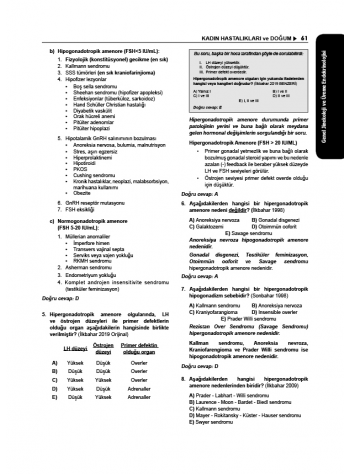 Tüm TUS Soruları ( 35.Baskı ) Kadın Doğum