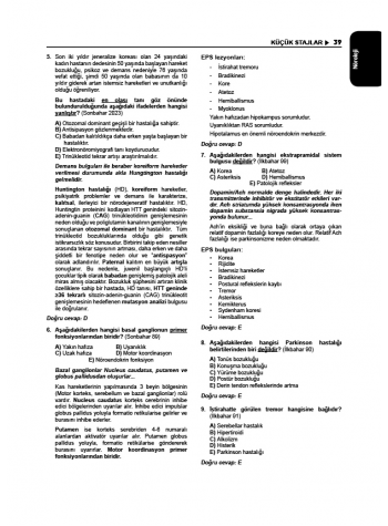 Tüm TUS Soruları ( 35.Baskı ) Küçük Stajlar