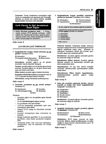 Tüm TUS Soruları ( 35.Baskı ) Patoloji Tüm TUS Soruları ( 35.Baskı ) Patoloji