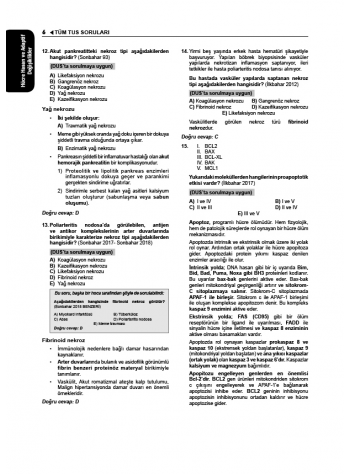 Tüm TUS Soruları ( 35.Baskı ) Patoloji Tüm TUS Soruları ( 35.Baskı ) Patoloji