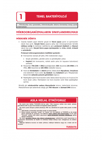 2024 - TUS Şampiyonların Notu - Mikrobiyoloji 2024 - TUS Şampiyonların Notu - Mikrobiyoloji