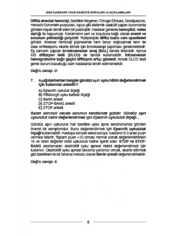 YDUS SORULARI - ÖSYM'nin Orijinal 2024 Dahiliye YDUS SORULARI - ÖSYM'nin Orijinal 2024 Dahiliye