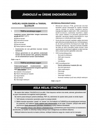 Ydus Çıkmış Soruları ( 4.Baskı ) Kadın Doğum Ydus Çıkmış Soruları ( 4.Baskı ) Kadın Doğum
