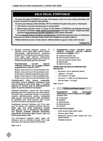 Ydus Çıkmış Soruları ( 5.Baskı ) Kadın Doğum