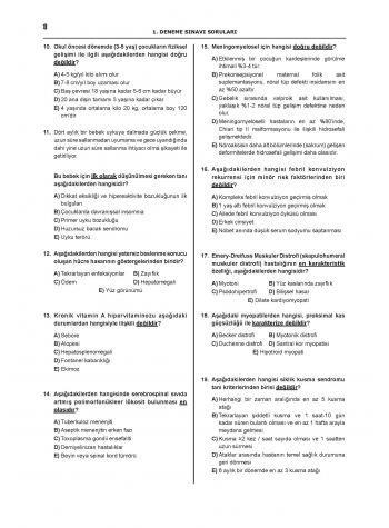 Ydus Açıklamalı Pediatri 15 Deneme Kitabı