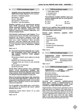 Ydus Çıkmış Soruları Pediatri ( 10.Baskı ) 1.2 Cilt
