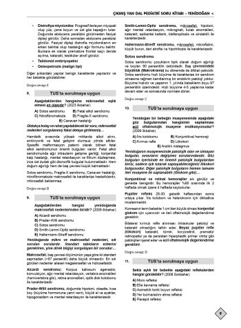 Ydus Çıkmış Soruları Pediatri SPİRALLİ - 9. Baskı Ydus Çıkmış Soruları Pediatri SPİRALLİ - 9. Baskı